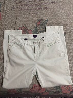 N x D Y x J Light Mint Straight-Leg Jeans Size 14 VG